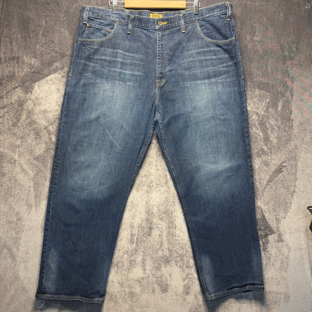 The Foundry Supply Co Jeans Mens 46x30 Blue Cotton Flex Denim Straight Leg Wash